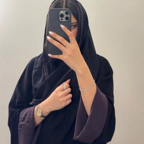 عبايه (N44) دبل فيس بنفسجي