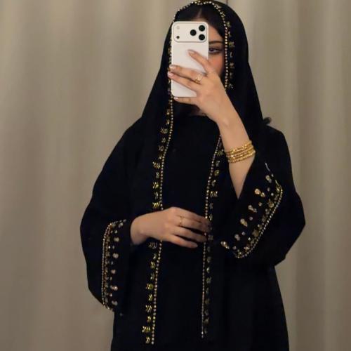 عبايه( N109 ) شك ذهبي