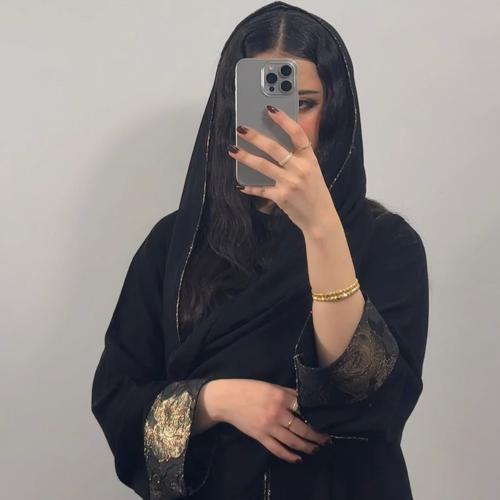 عبايه (N58) عبايه ورد ذهبي