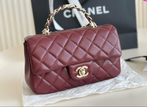 Chanel flap bag with top handel