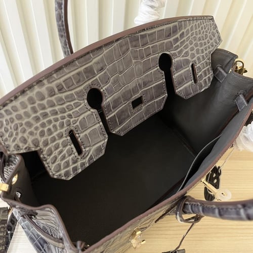 Hermes بيركن تمساح رمادي