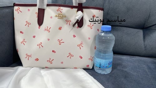Coach bow tote bag