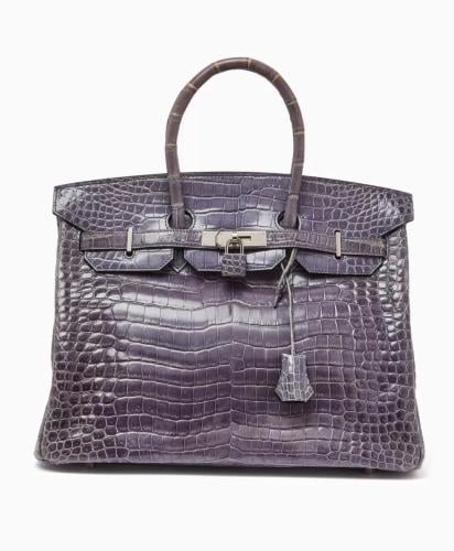 Hermes بيركن تمساح رمادي