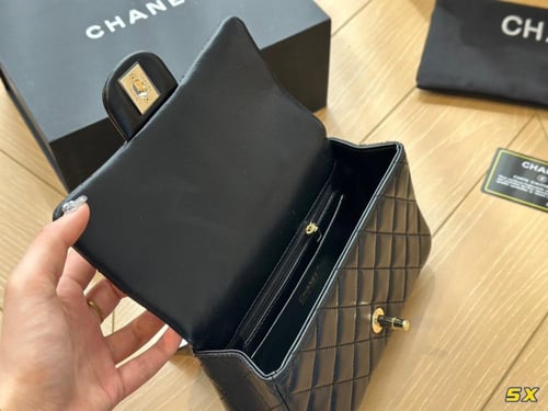 Chanel flap bag with top handel