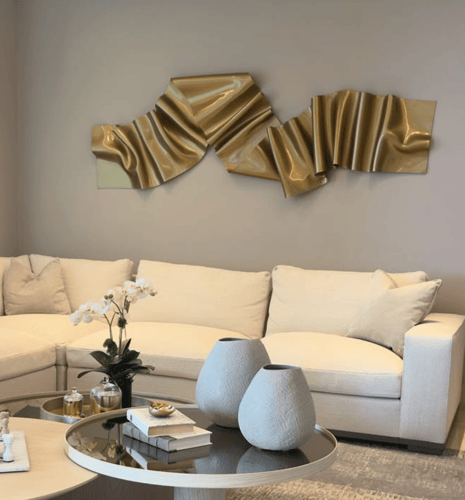 لوحات تأثيريه كالمعدن باللون الذهبي والفضي