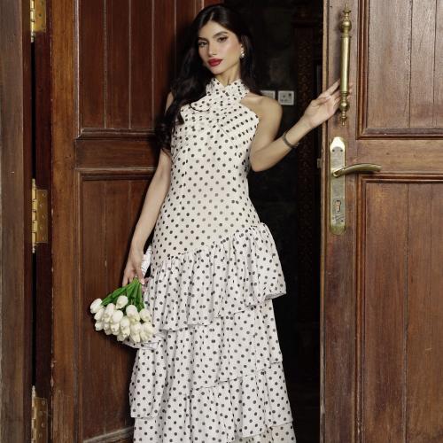 Polka Ruffle Gown