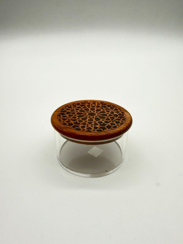 علبة هندية اكليريك فاخر بغطاء خشبي