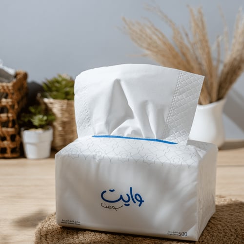 بكج 8 شدات مناديل وايت سوفت 5 طبقات حجم وسط