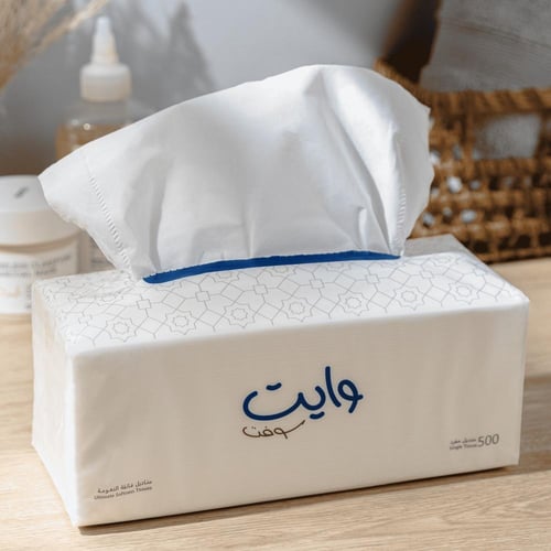 بكج 8 شدات مناديل حجم كبير وايت سوفت 5 طبقات