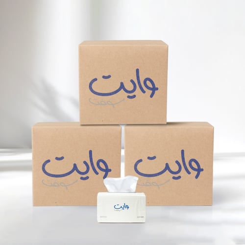 بكج 12 شدة مناديل وايت سوفت 5 طبقات حجم وسط