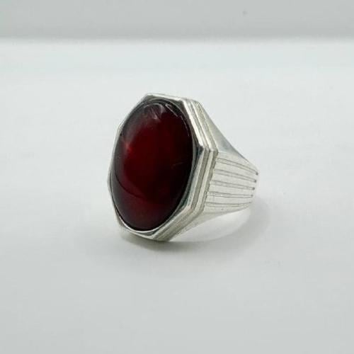Yemeni red agate with luxurious craftsmanship, 925 sterling silver