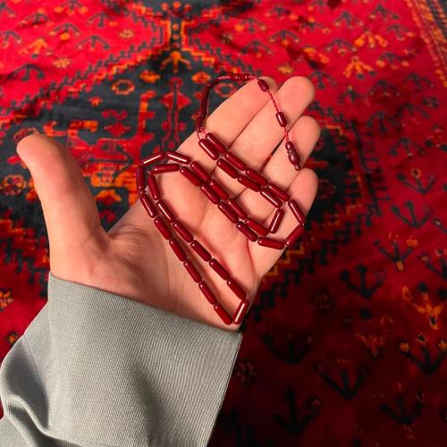 سبحه صنوبري تمليكة عنابي