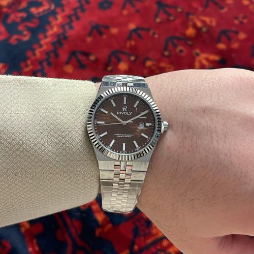 ساعه تصميم روليكس بني