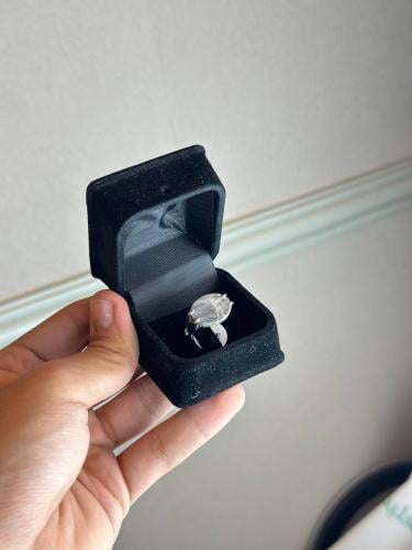 خاتم ملكي شنكار رمادي معرق