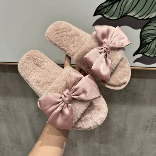 Satin velvet soft slippers