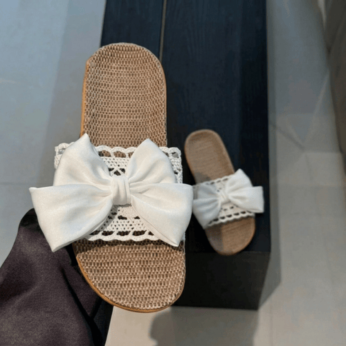 Summer rattan slippers