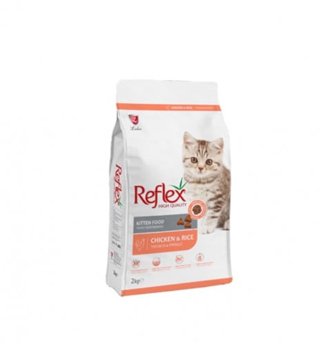 طعام جاف ريفلكس بالدجاج والارز للكيتن 2kg