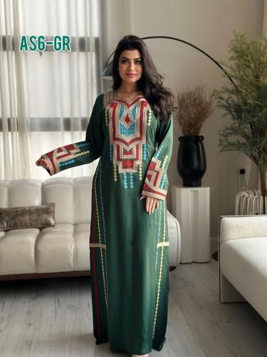 جلابية عسيري تطريز ذهبي ملون ️‍