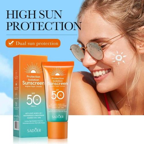 واقي من الشمس Spf 50+ لحماية الوجه والعناية بالبشرة