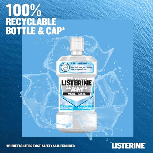 غسول الفم LISTERINE ادفانسد وايت بطعم النعناع المع...