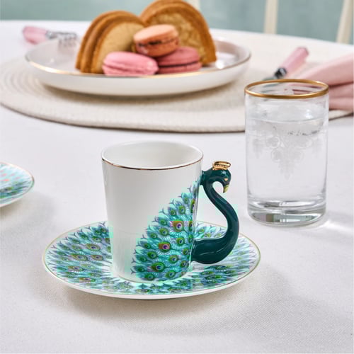 طقم فناجيل قهوة تركية Peacock