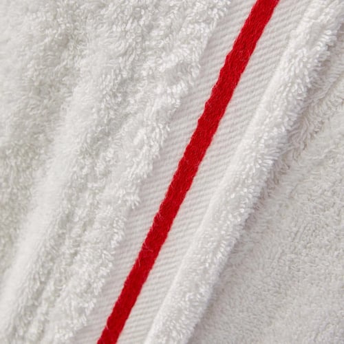 طقم روب أستحمام ومنشفة مفرد Northern أبيض/أحمر