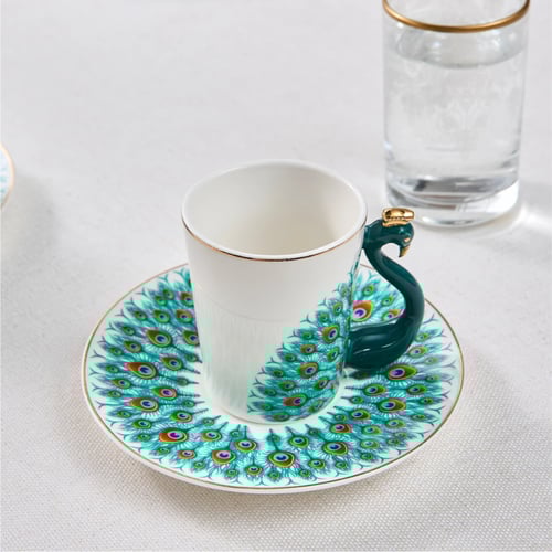 طقم فناجيل قهوة تركية Peacock