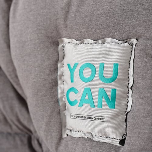 طقم مفارش مزدوج كوين Motto رمادي