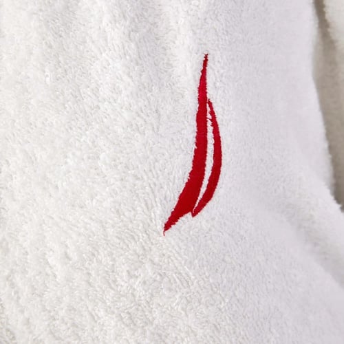 طقم روب أستحمام ومنشفة مفرد Northern أبيض/أحمر