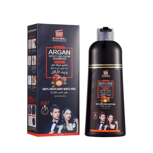 شامبو صبغة الشعر للشيب بزيت الأرجان - أسود طبيعي