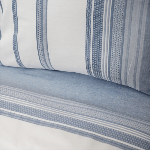 طقم مفارش مزدوج كوين Vetro أزرق