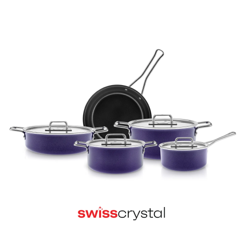 طقم قدور Swiss Crystal Mastermaid