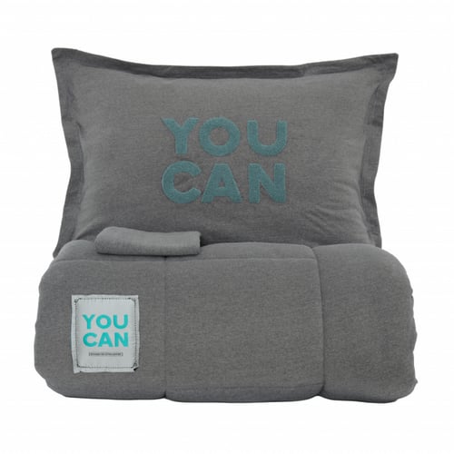 طقم مفارش مزدوج كوين Motto رمادي