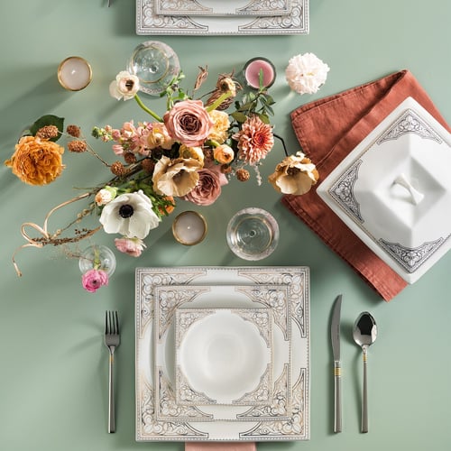 طقم مائدة فاخر 58 قطعة Turkori