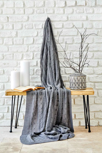 لحاف خفيف (شال) Perla لون رمادي