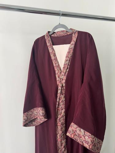 Burgundy Haze Abaya