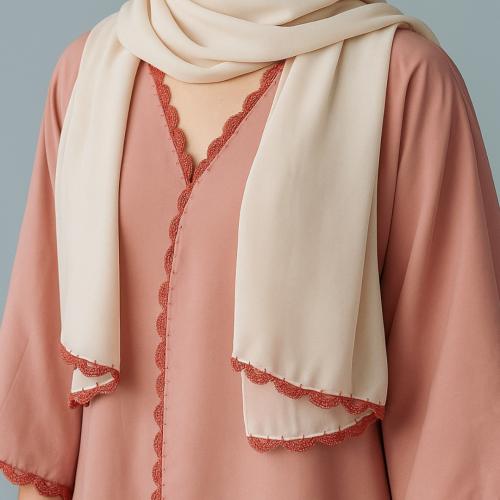 Coral Luster Abaya - عباية بريق المرجان