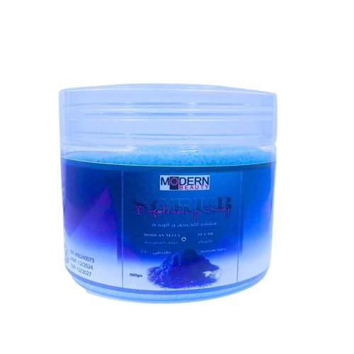 مقشر السكر بالنيلة الزرقاء للجسم و الوجه 500جرام