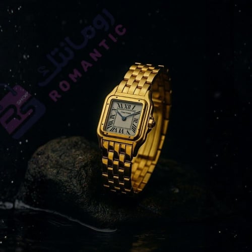 ساعة كارتير Cartier بانثر نسائية – ذهبي لامع Gold...