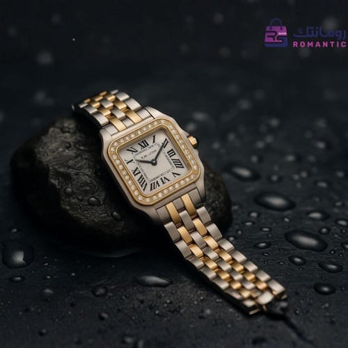 ساعة كارتير Cartier بانثر نسائية – فضي × ذهبي بترص...