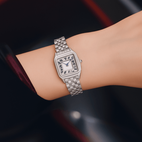 ساعة كارتير Cartier بانثر نسائية – سوار فضي بالكام...