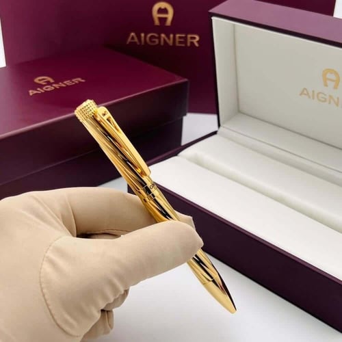 قلم أقنر AIGNER ذهبي فاخر للهدايا الرجالية | رومان...