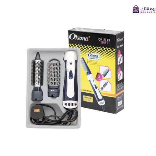 استشوار أوكيما OK-2113 SHIFT | كحلي × أبيض – تصفيف...