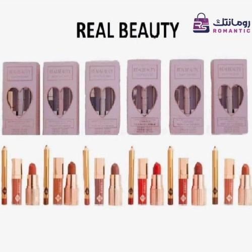 طقم مكياج شفاه فاخر REAL BEAUTY – ٦ مجموعات (٣ قطع...