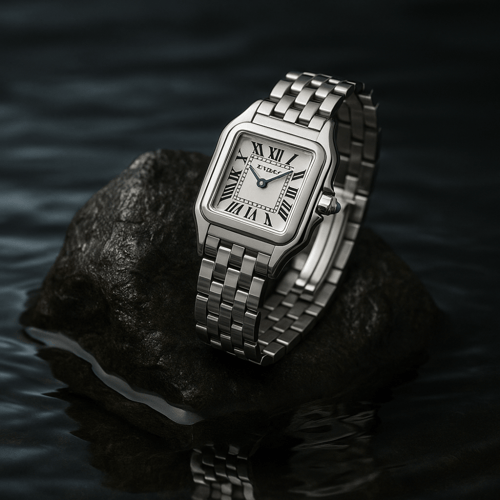 ساعة كارتير Cartier بانثر نسائية – سوار فضي بالكام...