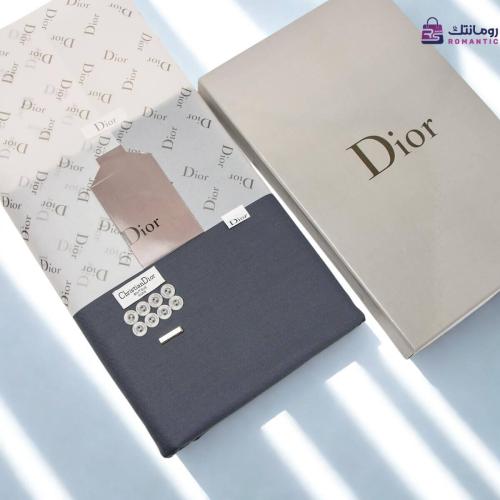 قماش ديور فاخر بلون رمادي غامق | خامة فخمة وجودة ع...