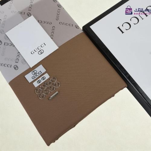 قماش غوتشي بني فاخر – خامة فخمة بملمس ناعم وجودة ع...