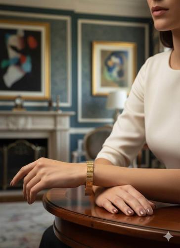 سوار ستايل Dior ذهبي فاخر – نجم الإطلالة الراقية