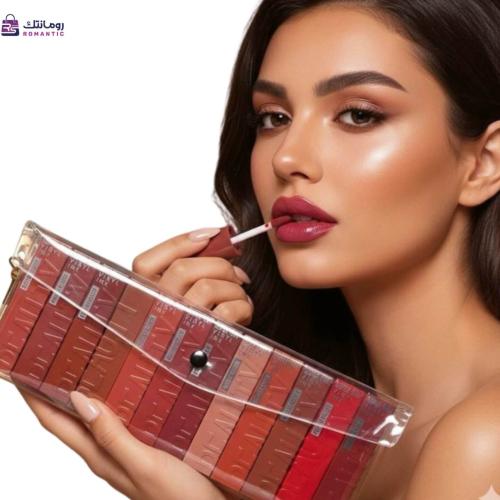 طقم أحمر شفاه سائل ثابت بدرجات نود وموف وطوبي