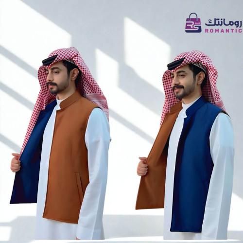 سديري رجالي دبل فيس كحلي × بني جملي – جوخ شتوي فاخ...